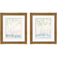 Framed 'Soft Birches 2 Piece Framed Art Print Set' border=