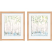 Framed 'Soft Birches 2 Piece Framed Art Print Set' border=