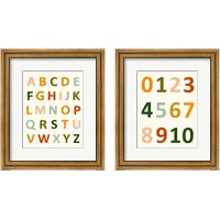 Framed ABC 123 2 Piece Framed Art Print Set