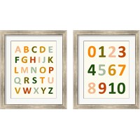 Framed 'ABC 123 2 Piece Framed Art Print Set' border=