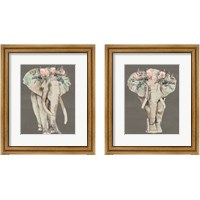 Framed Flower Crown Elephant 2 Piece Framed Art Print Set