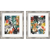 Framed 'Jungle Life 2 Piece Framed Art Print Set' border=