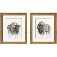 Framed 'American Buffalo 2 Piece Framed Art Print Set' border=