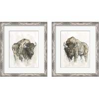 Framed 'American Buffalo 2 Piece Framed Art Print Set' border=