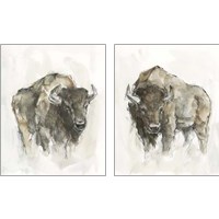 Framed 'American Buffalo 2 Piece Art Print Set' border=