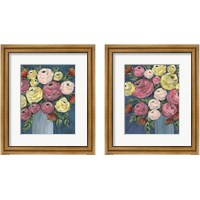 Framed 'Loose Floral 2 Piece Framed Art Print Set' border=