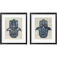 Framed 'Day Eye Hamsa 2 Piece Framed Art Print Set' border=