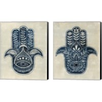 Framed 'Day Eye Hamsa 2 Piece Canvas Print Set' border=