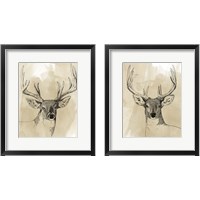 Framed 'Burnished Buck 2 Piece Framed Art Print Set' border=