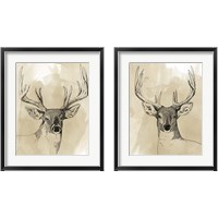 Framed 'Burnished Buck 2 Piece Framed Art Print Set' border=