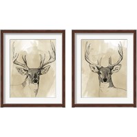Framed 'Burnished Buck 2 Piece Framed Art Print Set' border=