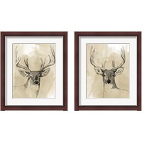 Framed 'Burnished Buck 2 Piece Framed Art Print Set' border=