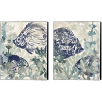 Framed 'Seafloor Fresco 2 Piece Canvas Print Set' border=