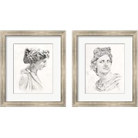 Framed 'Greek Statue 2 Piece Framed Art Print Set' border=