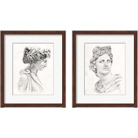 Framed 'Greek Statue 2 Piece Framed Art Print Set' border=