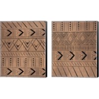 Framed 'Wood Pattern 2 Piece Canvas Print Set' border=