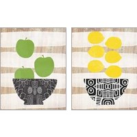 Framed 'Bowl of Fruit 2 Piece Art Print Set' border=