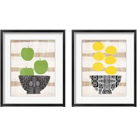 Framed 'Bowl of Fruit 2 Piece Framed Art Print Set' border=