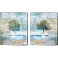 Framed 'Tree Abstract 2 Piece Canvas Print Set' border=