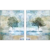 Framed Tree Abstract 2 Piece Art Print Set