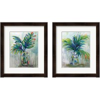 Framed 'Palm Leaves 2 Piece Framed Art Print Set' border=