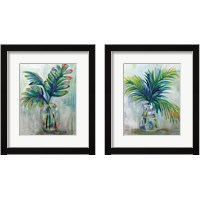 Framed 'Palm Leaves 2 Piece Framed Art Print Set' border=