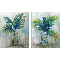 Framed Palm Leaves 2 Piece Art Print Set