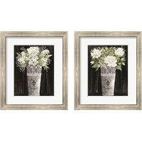 Framed Punched Tin Floral 2 Piece Framed Art Print Set