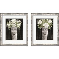 Framed 'Punched Tin Floral 2 Piece Framed Art Print Set' border=