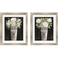 Framed Punched Tin Floral 2 Piece Framed Art Print Set