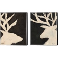 Framed 'Deer & Elk 2 Piece Canvas Print Set' border=