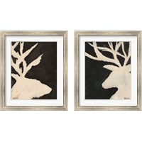 Framed 'Deer & Elk 2 Piece Framed Art Print Set' border=