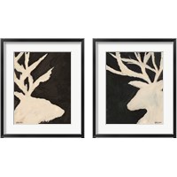 Framed 'Deer & Elk 2 Piece Framed Art Print Set' border=