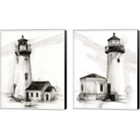 Framed 'Lighthouse Study 2 Piece Canvas Print Set' border=