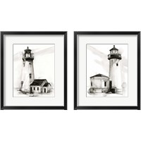 Framed 'Lighthouse Study 2 Piece Framed Art Print Set' border=