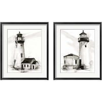 Framed 'Lighthouse Study 2 Piece Framed Art Print Set' border=