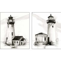 Framed 'Lighthouse Study 2 Piece Art Print Set' border=