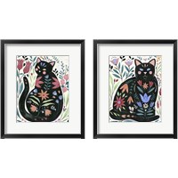 Framed Folksy Feline 2 Piece Framed Art Print Set