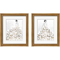 Framed 'Fluttering Gown 2 Piece Framed Art Print Set' border=