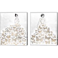 Framed 'Fluttering Gown 2 Piece Canvas Print Set' border=