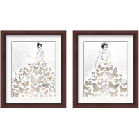 Framed 'Fluttering Gown 2 Piece Framed Art Print Set' border=