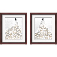 Framed 'Fluttering Gown 2 Piece Framed Art Print Set' border=