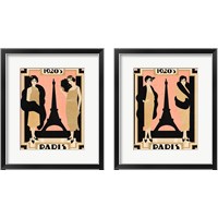 Framed 1920's Paris 2 Piece Framed Art Print Set