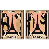 Framed 1920's Paris 2 Piece Art Print Set