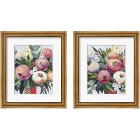 Framed 'Lustrous Bouquet 2 Piece Framed Art Print Set' border=