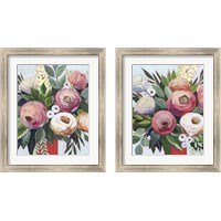 Framed 'Lustrous Bouquet 2 Piece Framed Art Print Set' border=
