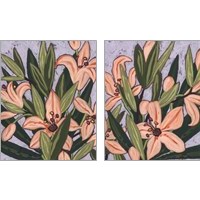 Framed 'Island Lily 2 Piece Art Print Set' border=
