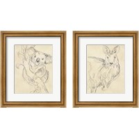 Framed 'Outback Sketch 2 Piece Framed Art Print Set' border=