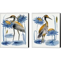 Framed 'Heron Pond 2 Piece Canvas Print Set' border=