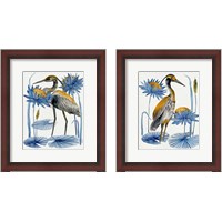 Framed 'Heron Pond 2 Piece Framed Art Print Set' border=